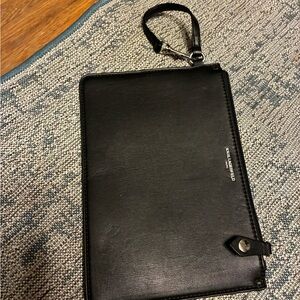 Karl Lagerfeld Black Leather Accessory